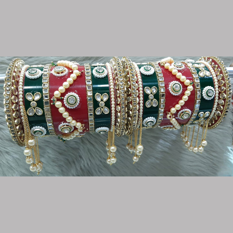 Pooja Bangles Gold Plated Bangle Set