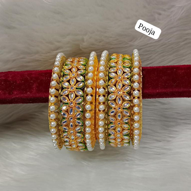 Pooja Bangles Gold Plated Bangle Set