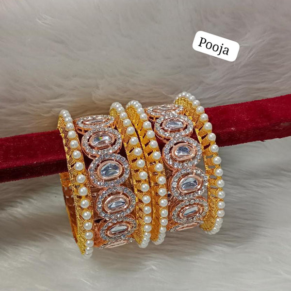 Pooja Bangles Gold Plated Bangle Set