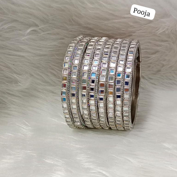 Pooja Bangles Silver Plated Bangle Set