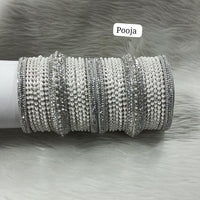 Pooja Bangles Silver Plated Bangle Set