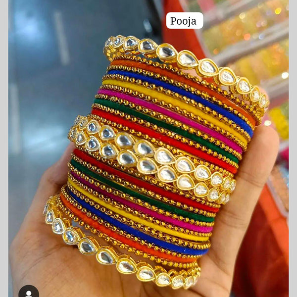 Pooja Bangles Gold Plated Bangles Set