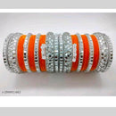 Pooja Bangles Silver Plated Velvet Bangles Set