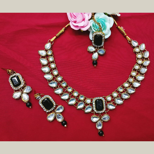 Pooja Bangles Gold Plated Crystal Stone Necklace Set