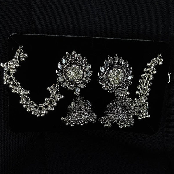 Pooja Bangles Silver Plated Kanchain Jhumki Earrings
