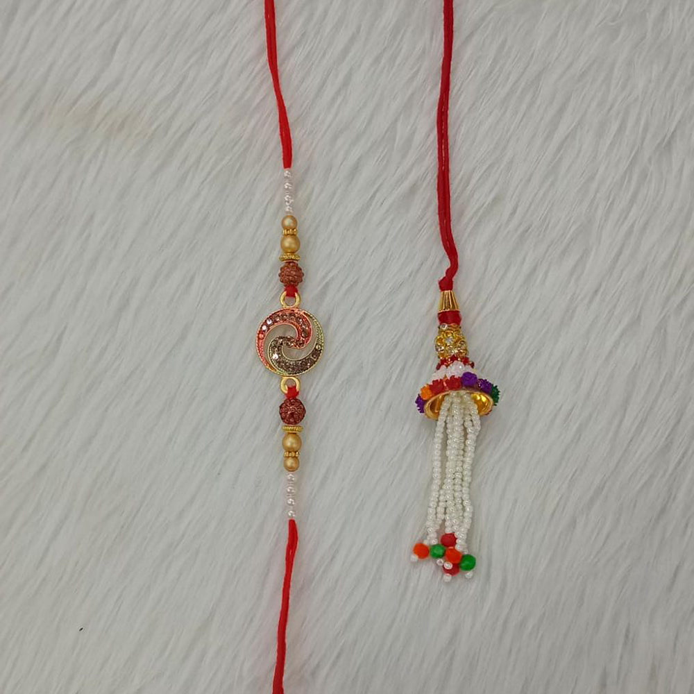 Pooja Bangles Gold Plated Rakhi Combo