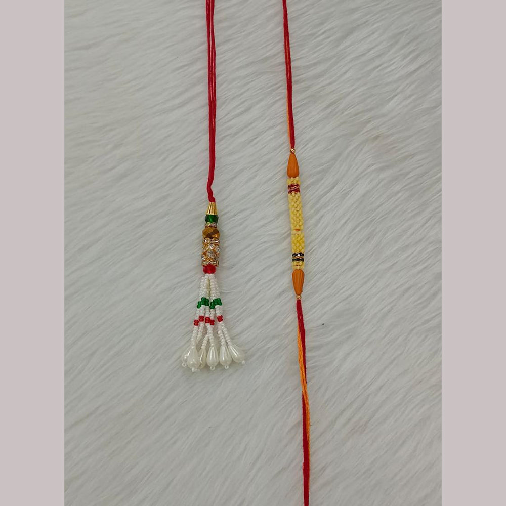 Pooja Bangles Gold Plated Rakhi Combo