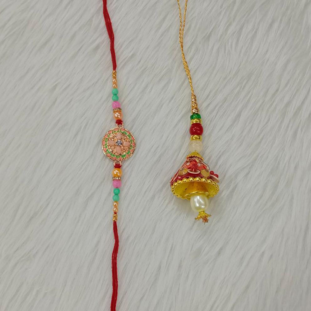 Pooja Bangles Gold Plated Rakhi Combo