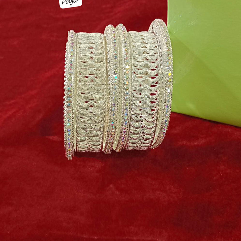 Pooja Bangles Silver Plated Bangles Set