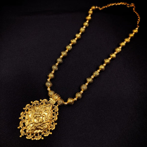 Pooja Bangles Gold Plated Pendant Necklace