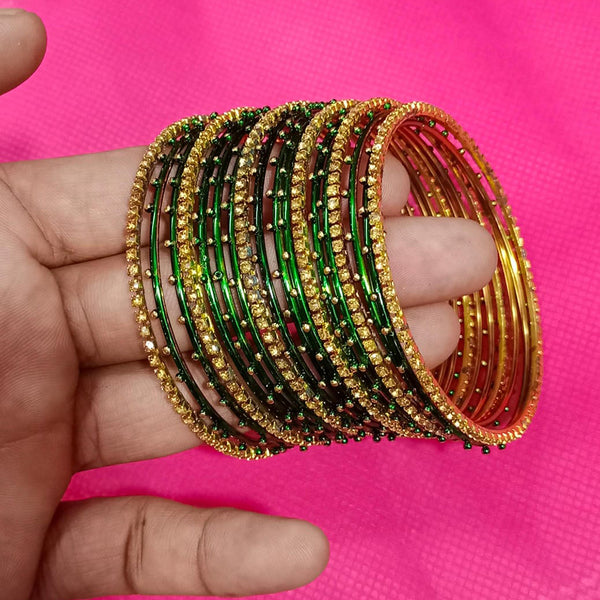 Pooja Bangles Gold Plated Acrylic Bangles Set