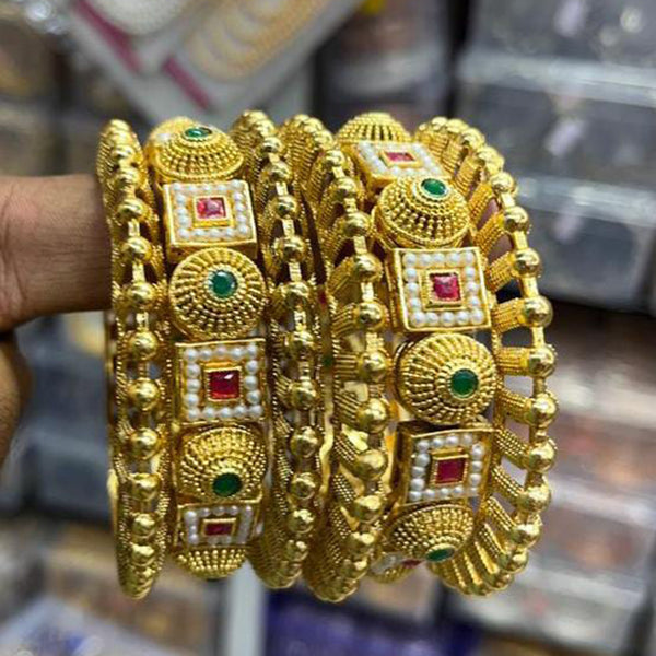 Pooja Bangles Gold Plated Bangles Set