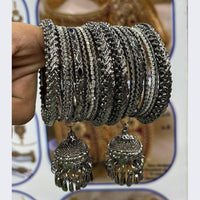 Pooja Bangles Oxidised Plated Bangles Set