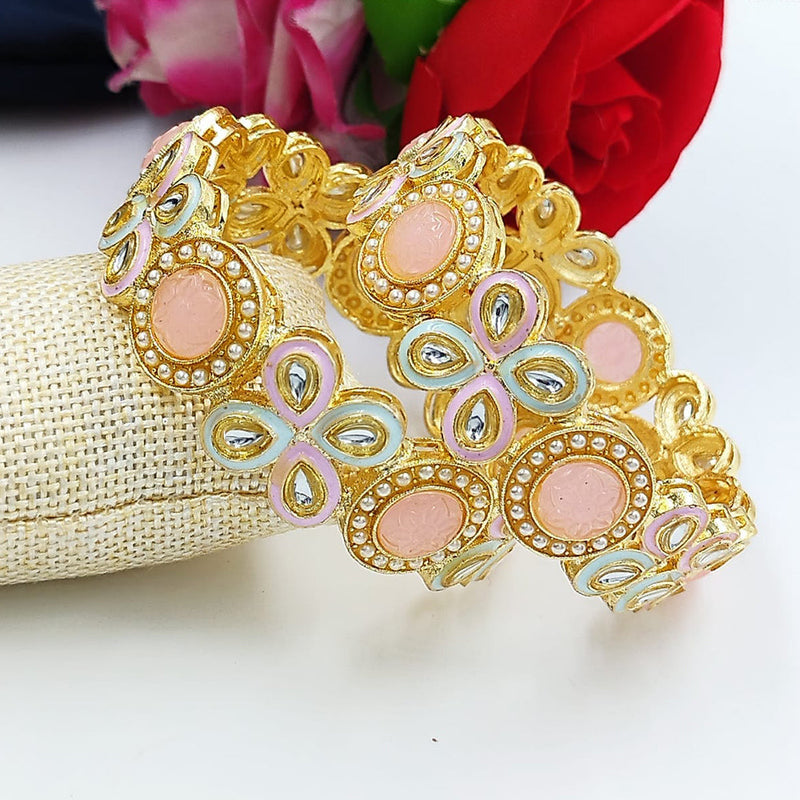 Pooja Bangles Gold Plated Austrian Stone Bangles Set