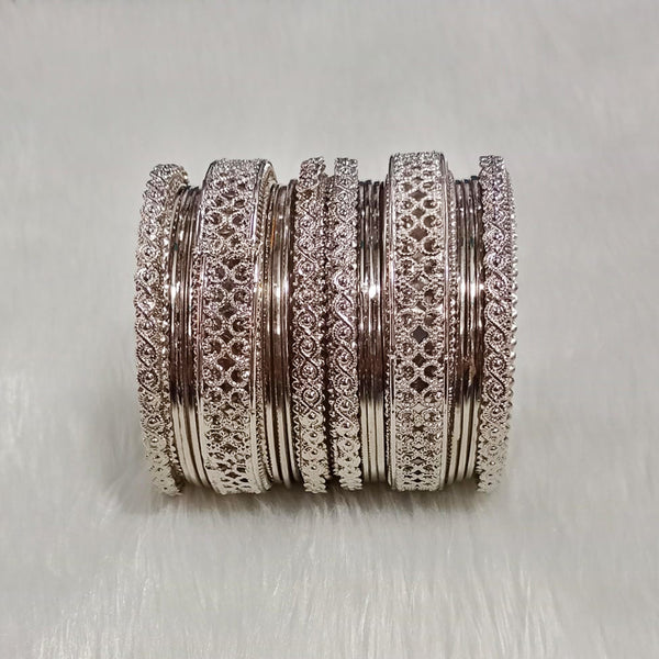 Pooja Bangles Silver Plated Bangles Set