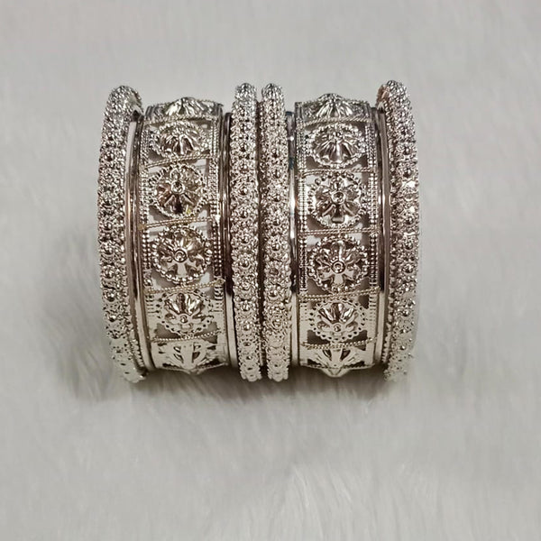 Pooja Bangles Silver Plated Bangles Set