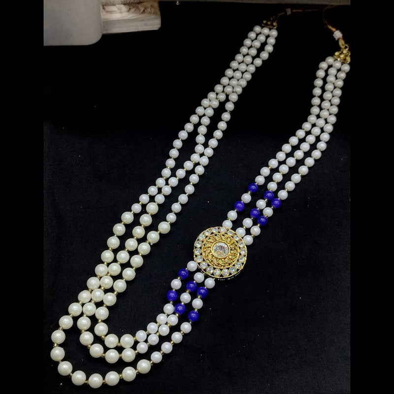 Pooja Bangles Gold Plated Pearl Long Necklace