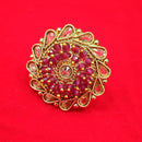 Pooja Bangles Gold Plated Crystal Stone Ring