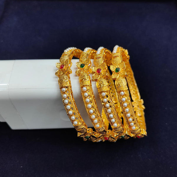 Pooja Bangles Gold Plated Bangle Set