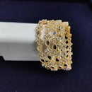 Pooja Bangles Gold Plated Austrian Stone And Mirror Bangle Set