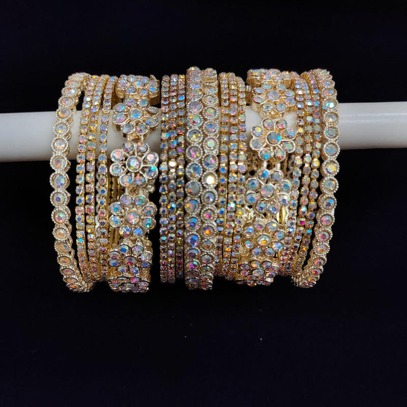 Pooja Bangles Gold Plated  Austrian Stone  Bangle Set