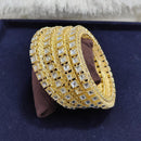 Pooja Bangles Gold Plated Crystal Stone Bangles Set