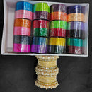 Pooja Bangles Gold Plated Metal Bangles Set (Assorted Color )
