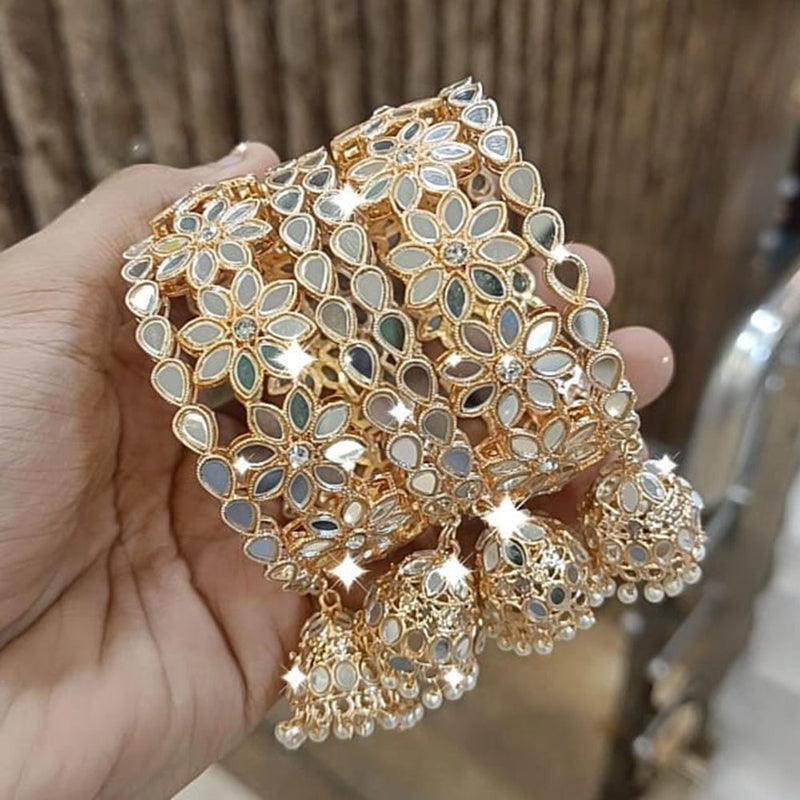 Pooja Bangles Rose Gold Plated Mirror Bangles Set