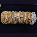 Pooja Bangles Gold Plated Kundan Stone And Mirror Bangles Set