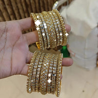 Pooja Bangles Rose Gold Plated Mirror Bangles Set