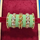 Pooja Bangles Gold Plated Kundan Stone And Velvet Bangles Set