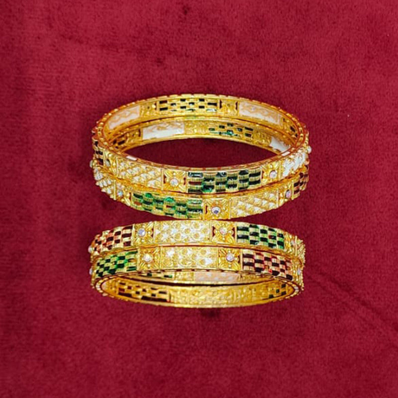 Pooja Bangles Gold Plated Bangle Set