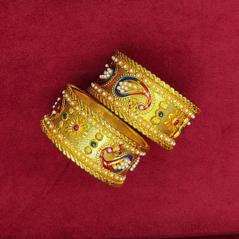 Pooja Bangles Gold Plated Bangle Set