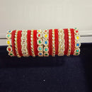 Pooja Bangles Gold Plated Kundan Stone Velvet Bangles Set