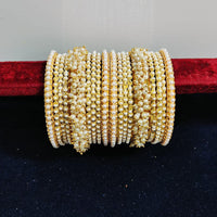 Pooja Bangles Gold Plated Pearls Bangles Set