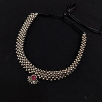 Pooja Bangles Oxidised Plated Choker Necklace Set