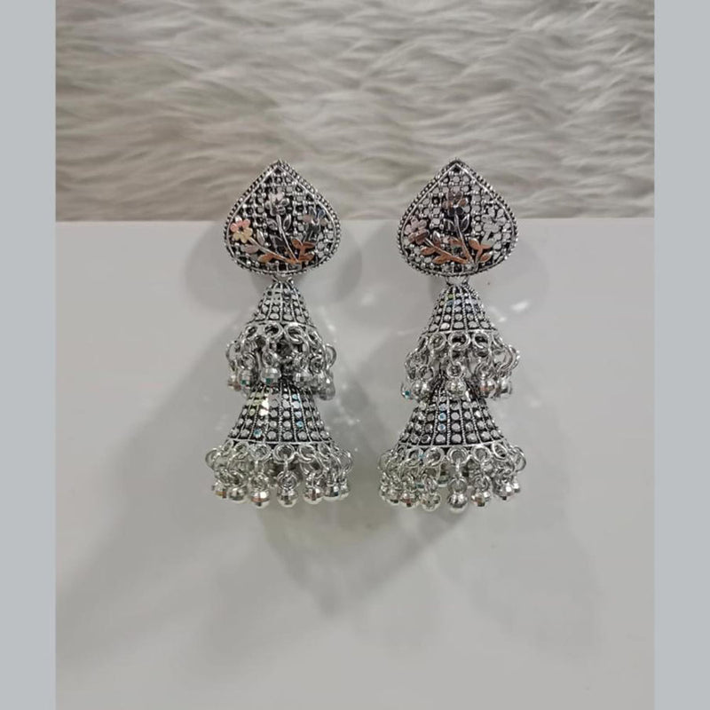 Pooja Bangles Oxidised Plated Dangler Earrings