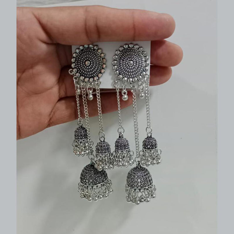 Pooja Bangles Oxidised  Plated Dangler Earrings