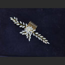 Pooja Bangles Gold Plated Crystal Stone Hair Brooch