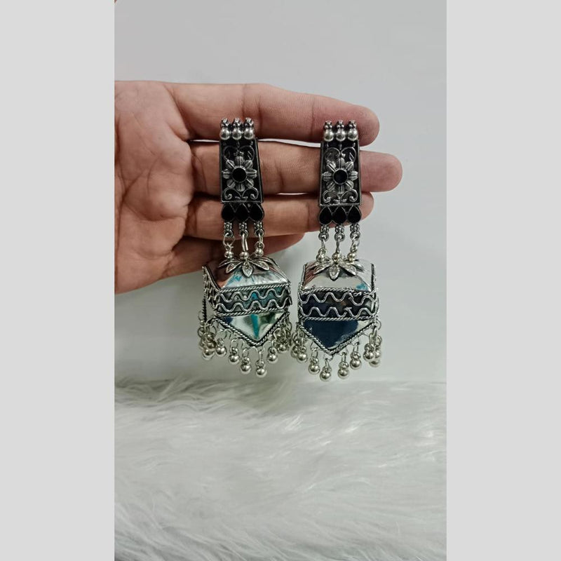 Pooja Bangles Oxidised Plated Jhumki Earrings