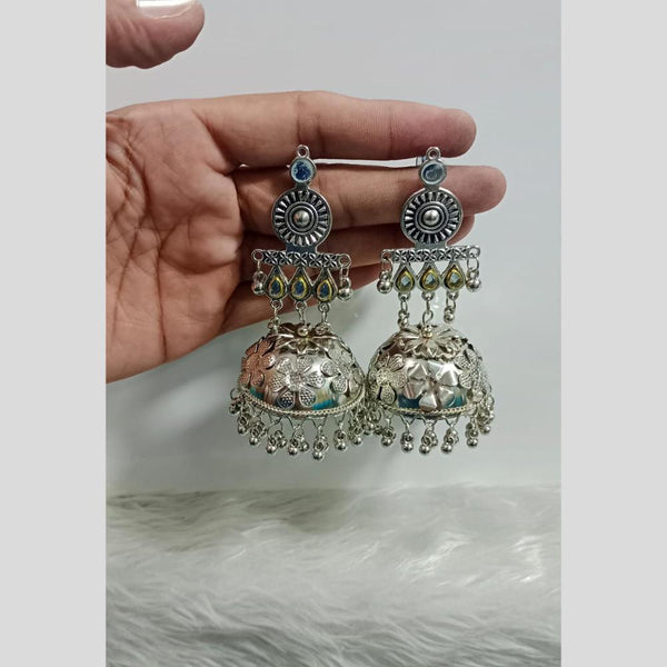 Pooja Bangles Oxidised Plated Jhumki Earrings