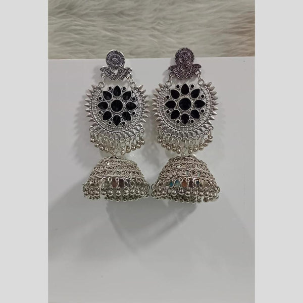 Pooja Bangles Oxidised Plated Jhumki Earrings