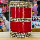 Pooja Bangles Gold Plated Mirror And Pearls Bangles Set
