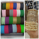 Pooja Bangles Multi Colors Metal Bangle Set