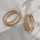 Pooja Bangles Gold Plated Pearls Bangles Set