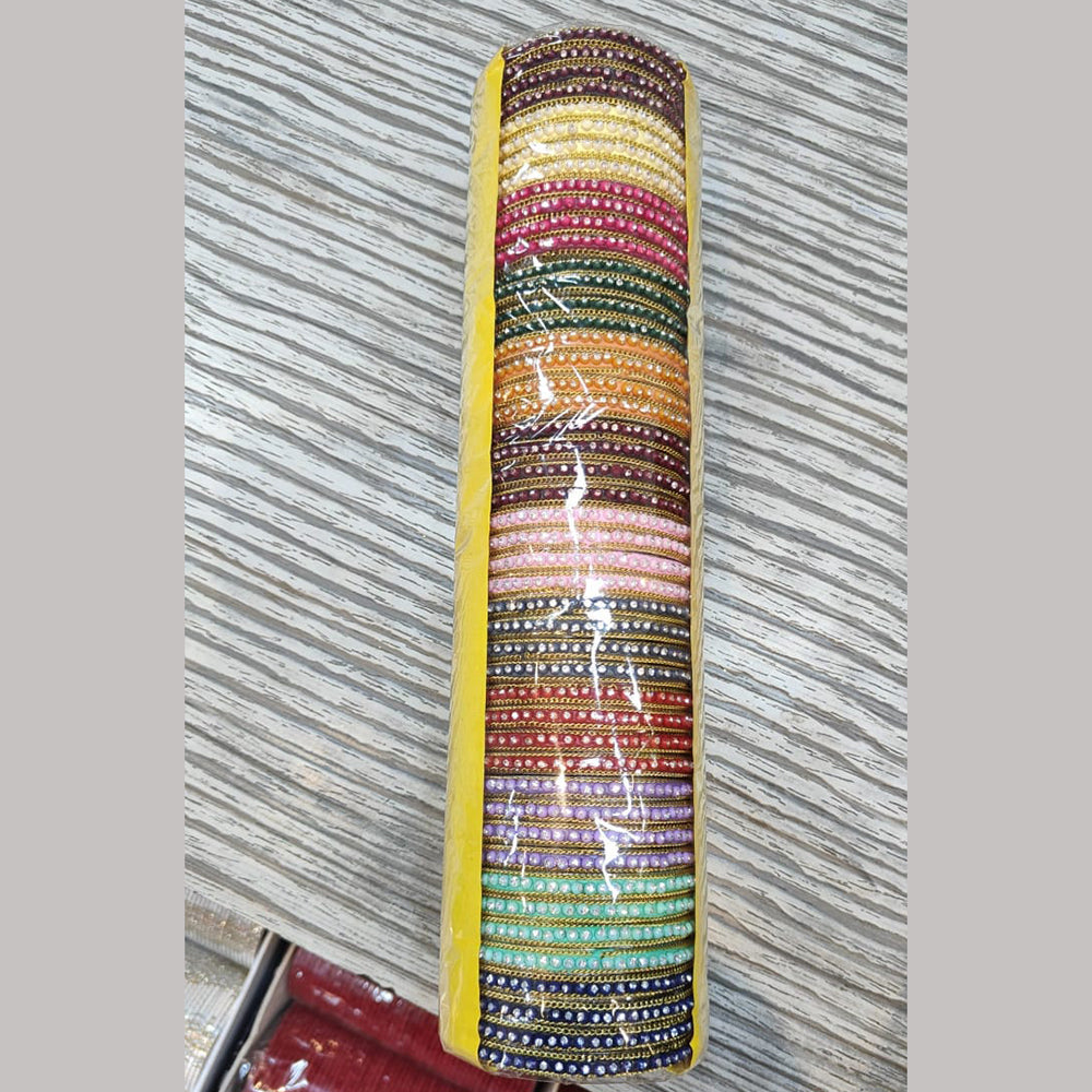 Pooja Bangles Gold Plated Austrian Stone Bangles Set