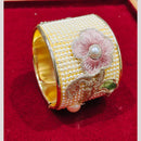 Pooja Bangles Gold Plated Pearl Openable Bangle