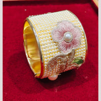 Pooja Bangles Gold Plated Pearl Openable Bangle