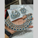 Pooja Bangles Silver Plated Austrian Stone Necklace Set