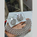 Pooja Bangles Silver Plated Austrian Stone Necklace Set